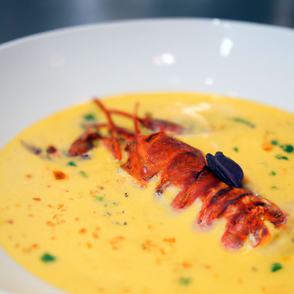 Home 3 Exquisite Lobster Bisque with Saffron Infusion